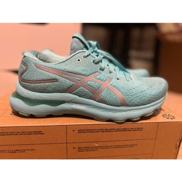 Asics Women's Gel Nimbus 24 Size 8.5 Ice Mint Turquoise Running Shoes Worn NoBox - Picture 1 of 7